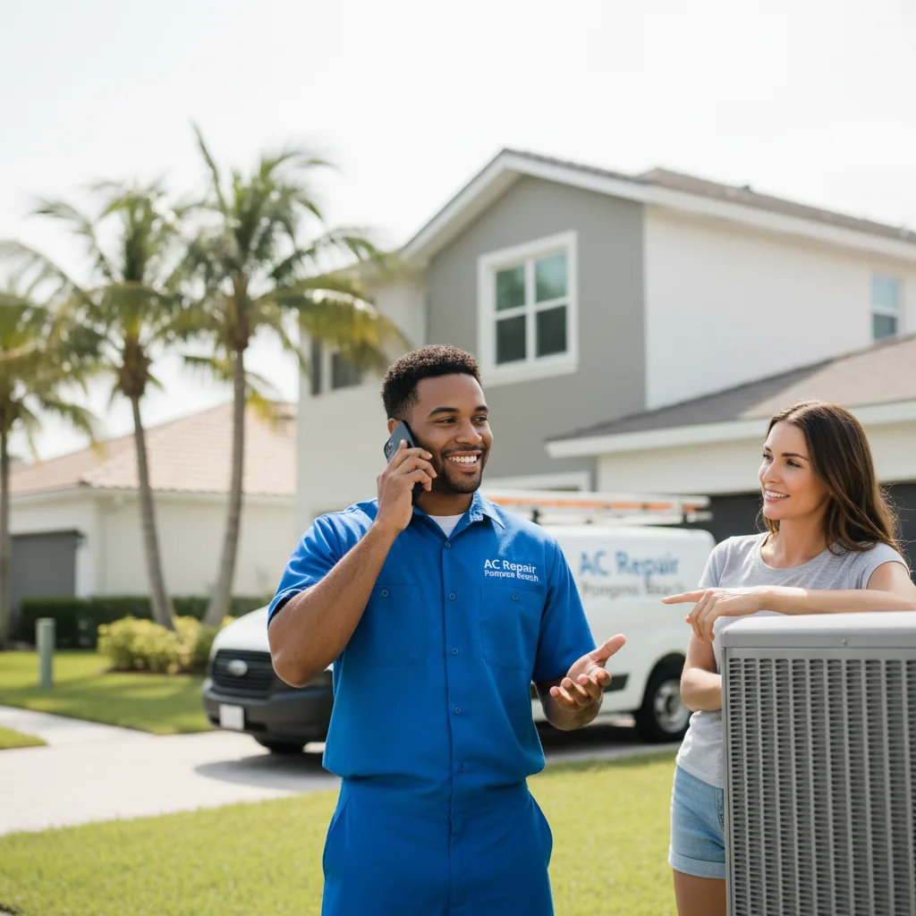 AC Repair Pompano Beach customer support in Caret